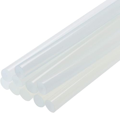 uxcell Mini palos de pistola de pegamento caliente de 12 pulgadas x 0.44 pulgadas para pistolas de pegamento, 10 piezas transparentes