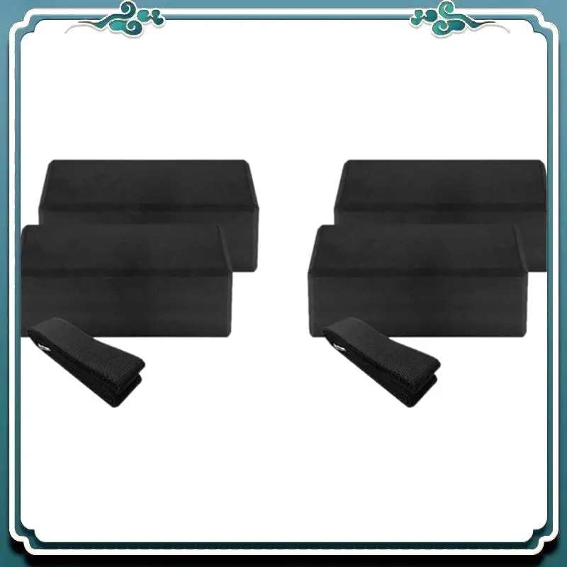 SAI INDER KALA Enhance Your Yoga Practice: 4-Piece Yoga Block & Strap Set for Improved Flexibility, Balance & Support