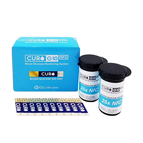[CUROfit] CURO-G10 Glucose Test Strips : Included Total Glucose Test Strips 100 ea (Device NOT Included)