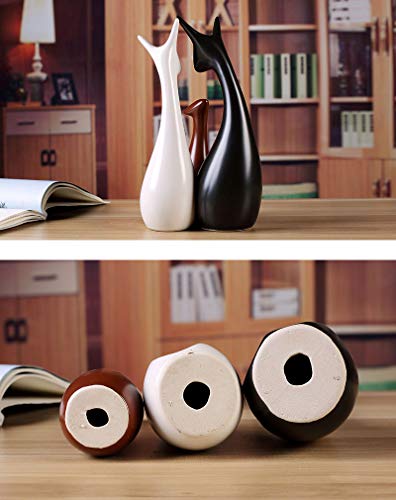 Guo's Set Of 3 Deer Family Figurines Fashion Ceramic Statues Home Decor Accents Sculptures (Deer Family Set Matte) #TOP2