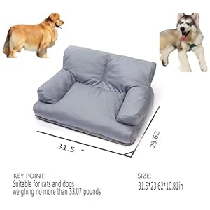 Pet-Sofa-Bed-Vintage-Cat-Puppy-Faux-Leather-Couch-with-Non-Slip-Bottom-for-Cats-or-Small-Medium-Dog-Chair-Grey-Large - Cucciolini Doodles   Pet-Sofa-Bed-Vintage-Cat-Puppy-Faux-Leather-Couch-with-Non-Slip-Bottom-for-Cats-or-Small-Medium-Dog-Chair-Grey-Large