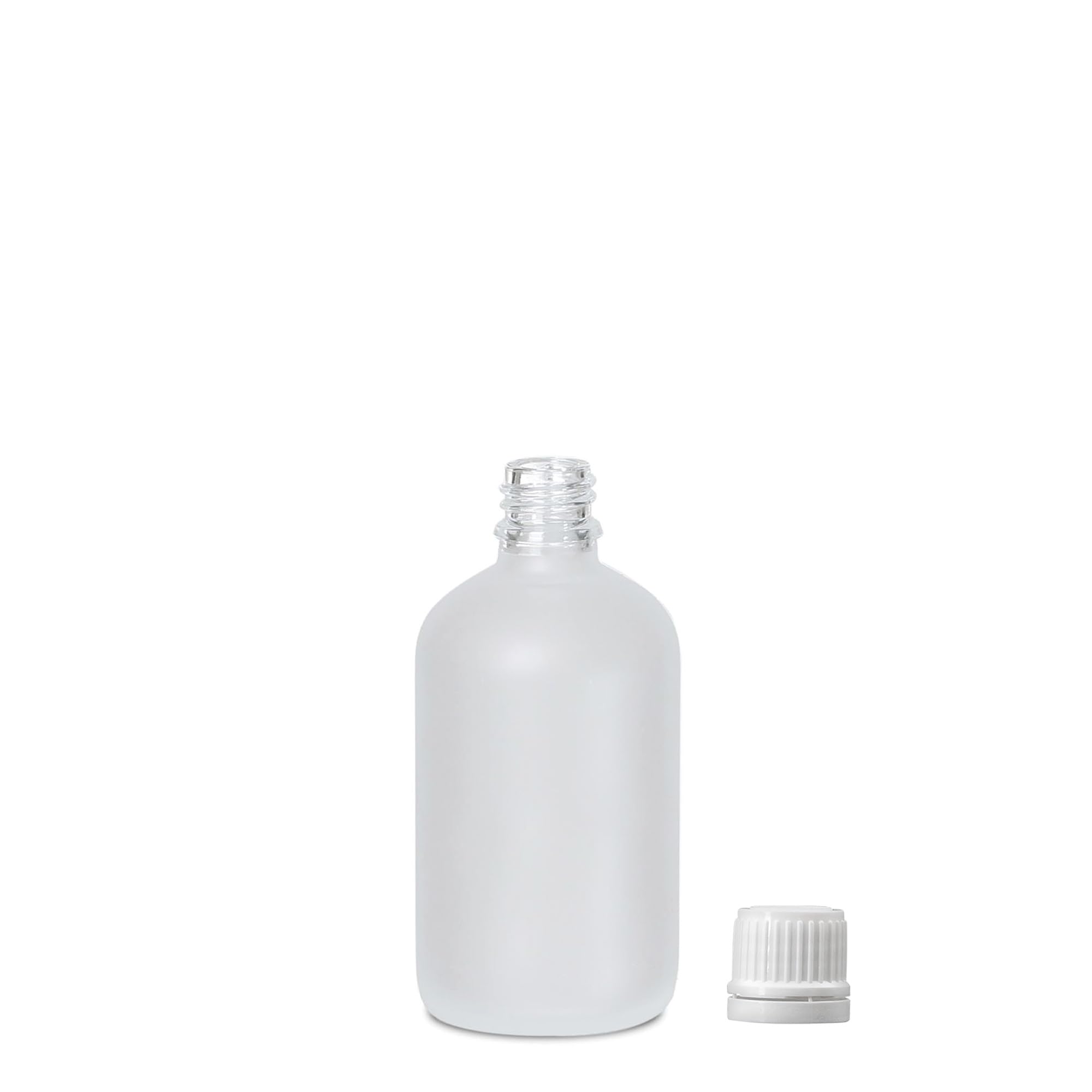 Set di 24 bottiglie mediche da 100 ml in vetro marrone con tappo a vite in PE con protezione originale