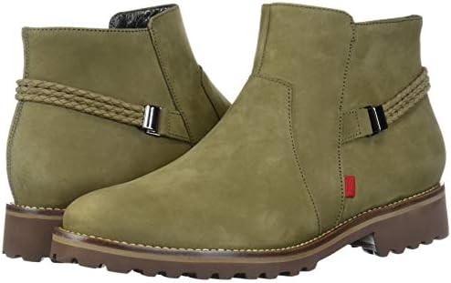 Marc Joseph New York Women's Leather EVA Lightweight Technology Columbus Circle with Braid Detail Ankle Boot, Olive Nubuck, 6 M US | Image 6