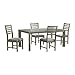 Picket House Furnishings Cosmo Standard Height 5PC Dining Set-Table & Four Ladder Back Chairs