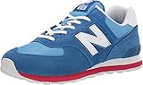 Cierre: cordón. New Balance 574, Zapatillas para Hombre, Azul (Blue/Red/White), 42 EU (Talla Fabricante: 8 UK)