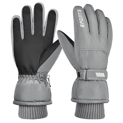 Gilotop Unisex Waterproof Winter Gloves Touchscreen,Windproof Thermal Ski Gloves for Men Women, Warm for Snowboarding, Hiking, Running,Outdoor Activities