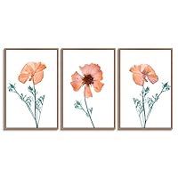 3 Piece Framed Canvas Wall Art Colorful Flowers Canvas Prints Home Artwork Decoration for Living Room,Bedroom - 16