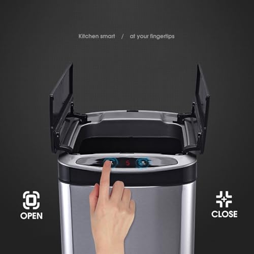 Caneca de Basura con Sensor Inteligente 30L Plateada miniatura 3
