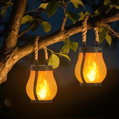 Guirlande lumineuse solaire lampion étanche pour éclairer un jardin sans prise électrique