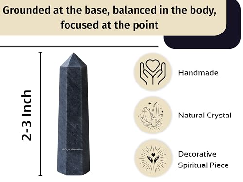 Image of Certified Crystal Tower Obelisk Point for Chakra, Healing and Balancing - AAA Grade Original Gemstone Agate for Reiki Meditation Yoga Spiritual (2-3 Inches, Blue Aventurine)
