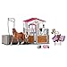 Schleich Horse Club 13-Piece Toy for Girls and Boys Ages 5+, Horse Wash Area with Stall (72177)