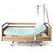 Goldflex - Letto Degenza Ospedaliero Ortopedico 90X195 Singolo Sanitario, Robusto Anziani, Malati, disabili, Rete elettrica 2 Motori indipendenti, Carrello ELEVATORE 80cm, 4 Ruote + Freni, sponde