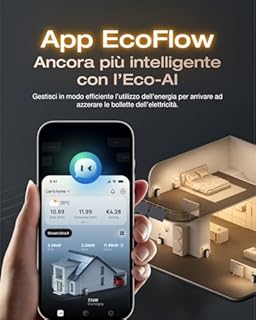 ECOFLOW Stream Ultra X Centrale elettrica da balcone da 3,84 kWh con microinverter, 4 ingressi solari MPPT da 2,8 kW, doppia porta CA da 1,2 kW, 6000 cicli di ricarica, espandibile da 23 kWh, TOU, AI