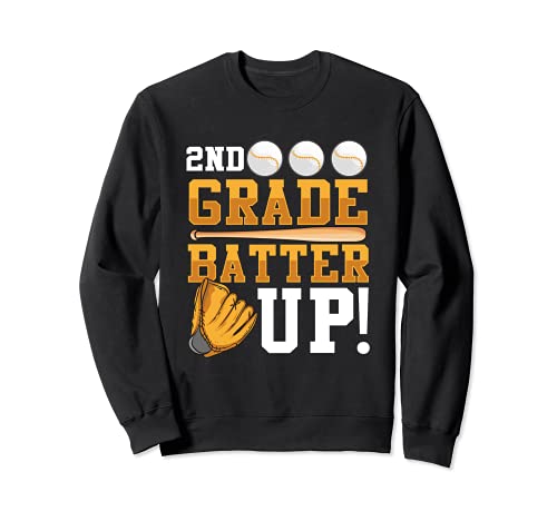 2nd Grade Back To School Shirt 2nd Grade Batter Up Baseball Sudadera