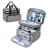 QUALITÉ SUPÉRIEURE : Cette trousse à pharmacie est fabriquée en polyester de haute qualité. Son rembourrage intérieur épais assure une protection optimale des médicaments.