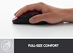 Logitech M510 Wireless Computer Mouse – Comfortable Shape with USB Unifying Receiver, with Back/Forward Buttons and Side-to-Side Scrolling - Red