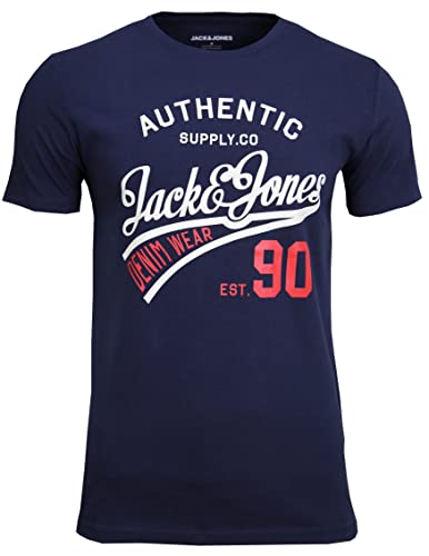 T-shirt pour homme JACK JONES lot de 3 avec logo discret col rond noir S - 3