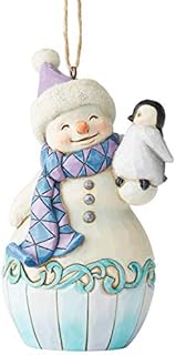 Heartwood Creek by Jim Shore Snowman with Baby Penguin Hanging Ornament