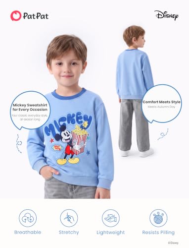 Disney Mickey Mouse Boys Blue Crewneck Sweatshirt Toddler Pullover 2 Years - image 7