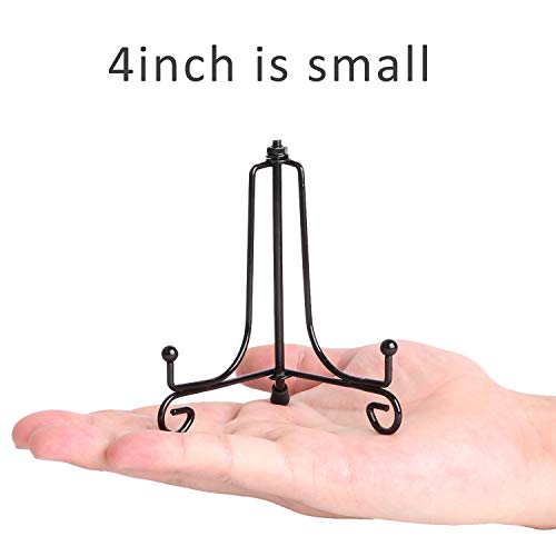 Teamkio Improved Anti-Slip Plate Holder Display Stand, Picture Frame Holder Stand, Easel Display Stand, Book Display Stand (4Inch 4Pack) #TOP2