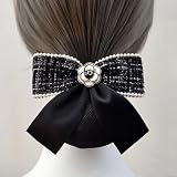 Professional Hair Bun Cover Snood Hairnet Women Hair Bun Cover Snood Net Bow Ribbon Flower Hair Accessories for Restaurant Bank(B-Fine mesh)