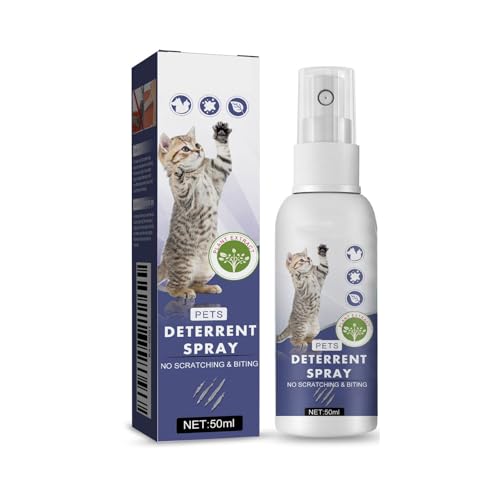 Uzionoie Spray Repelente de Gatos - Triple Acción, Adiestramiento, Eliminador de Olores, Uso Interior y Exterior, Aroma Cítrico