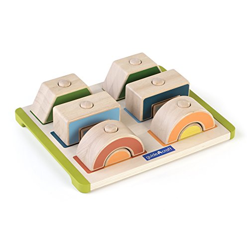 Guidecraft Mix And Match Stacks: Manipulative Toddler Toy, Creative Colorful Learning And Educational, Construction Building Toys Set For Kids - Stacking Blocks #TOP1