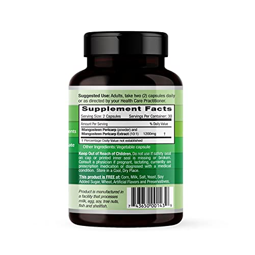 Emerald Labs Mangosteen - with Mangosteen Pericarp Powder and Extract for Glucose Management Support - 60 Vegetable Capsules - Thumbnail 2