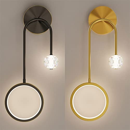 Lámpara de pared de fondo para sala de estar con acabados modernos en color oro 5