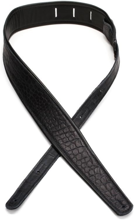 LM Products Premier Guitar Strap - Crocodile, Black