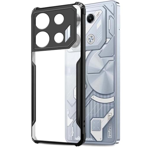 Image of Camera Protection Shockproof Clear Back Bumper Eagle Back Case Cover PC+TPU Compatible with Infinix GT 10 Pro -Black