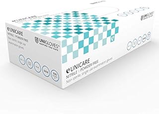 Unigloves UCN1203 Medium Nitrile Powder Free Gloves, 100 Count (Pack of 1)