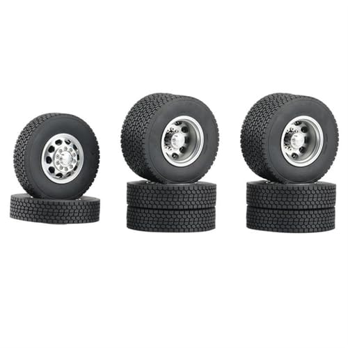 Pneus RC Tamiya pour animer vos chantiers et convois Scania 1/14 miniature en extérieur