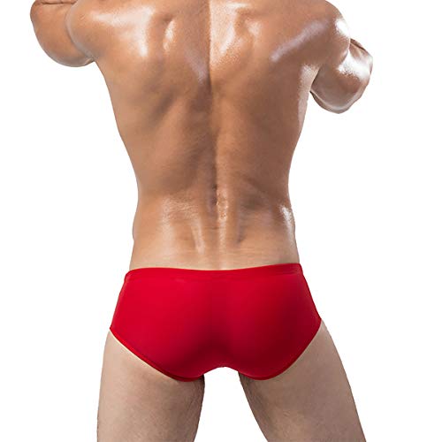 Men's Modern Sexy Swimwear Bikini Cut Coloring Left and Right Swimming Briefs2