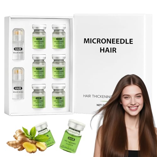 Hair Regrowth System - Advanced Hair Growth Serum with Microneedle Head - Nourish Hair Follicles Fortify Hair Roots Alleviate Hair Loss for Women/Men Daily Care