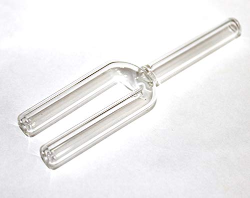 Glass Double Barrel Snuff Straw Nasal Bullet Snorter Sniffer 11.5cm long with Outer diameter D 1cm