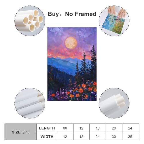 Pinturas de decoración para dormitorio en lienzo de 20x30" que amplían tus espacios 2