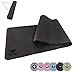 Liking Yogamatte rutschfest Gymnastikmatte Sportmatte Trainingsmatte Übungsmatte mit Tragegurt,Fitnessmatte für Yoga, Fitness, Gymnastik, Training,Pilates&183cm x 61cm x 0.6 cm,7001 Schwarz