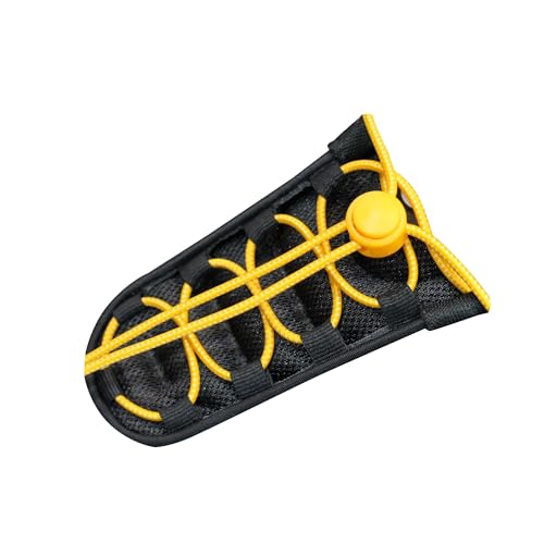 [NODC] 伸びる靴紐 ドローコード 靴ひも 結ばない 簡単靴紐 シューレース クイックリリース (マスタード, 100cm)