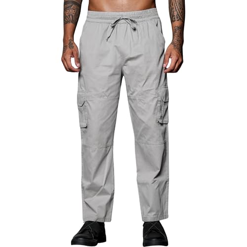 Image of Men's Stylish Cargo Pants | Slim Fit | Multi-Pocket Utility Trousers | Durable & Comfortable Fabric | Casual, Travel & Outdoor Wear