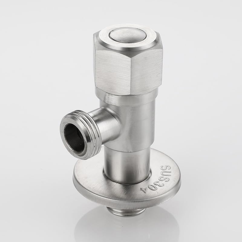 Vanne d'angle en acier inoxydable G1/2 pour salle de bain