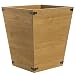 MyGift Dark Brown Torched Wood Design Waste Bin/Small Decorative Trash Can for Bedroom, Bathroom & Office