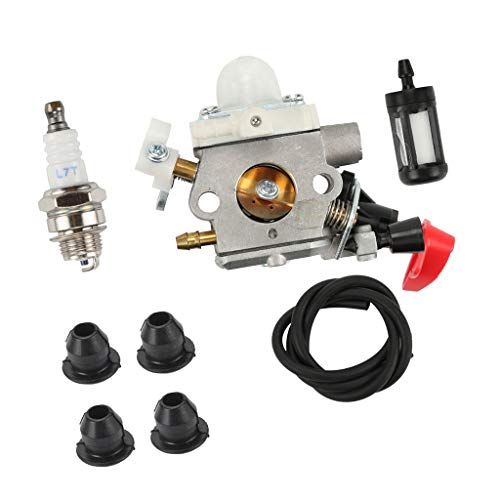 FLAMEER Carb Carburetor for STIHL FS40 FS50 KM56 FS56C FS70 FS70C Fuel Filter Kit