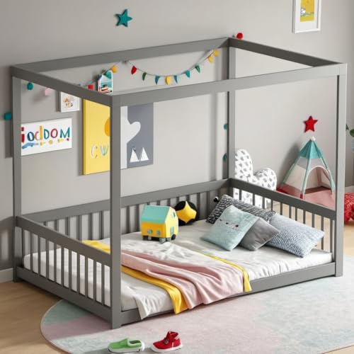 Cama con Dosel Niña Marca PVWIIK