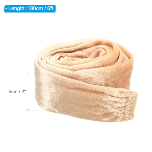 Image of PATIKIL 6ft Lamp Chain Cover, Chain Protective Sleeve Washable with Zipper for Chandelier Lighting Wires Swing Light Fixture, Champagne