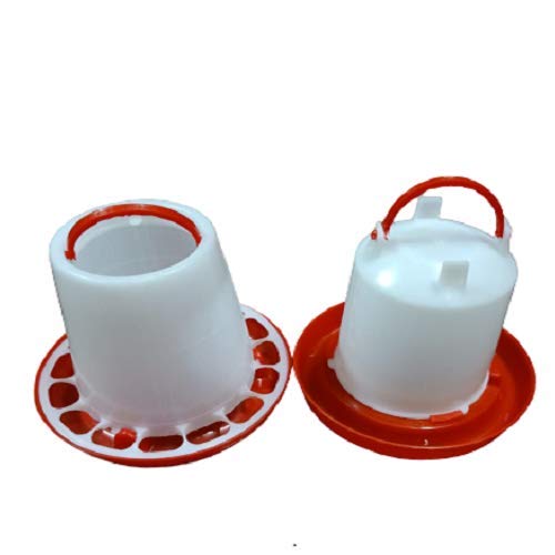 TM&W-Chicken, Quail and All Other Birds Feeders & Drinkers- 3KG Feeder= 5Pcs & 3Ltr Drinker= 5Pcs= 10Pcs