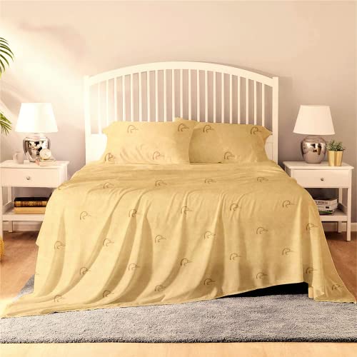 Ducks Unlimited King Sheet Set, Printed 4-Piece Plaid Bed Sheet,Polycotton Fabric,1 Flat Sheet,1 Fitted Sheet & 2 Standard Pillowcases (King) #TOP1