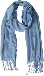 Cachecol Echarpe Feminina Lisa com Franja 170x65cm Toque Macio, Ideal para Outono Inverno e Meia Estação