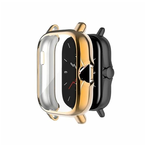 Image of Removable Screen Protector Watch Case Cover Compatible with Amazfit | Realme | Redmi Anti Scratch 360 Full Bumper Cover Shockproof Cases for Men and Women (Amazfit GTS 2 /GTS 2E /GTS 3 (Rose Gold))