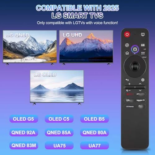 Télécommande MR25GA LG Smart TV pour OLED G5 C5 B5 QNED 2025 - 2